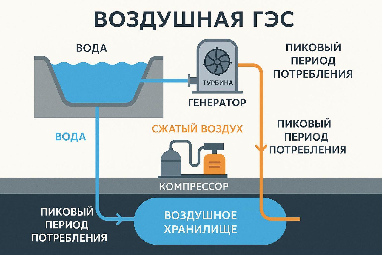 Технология работы воздушной ГЭС