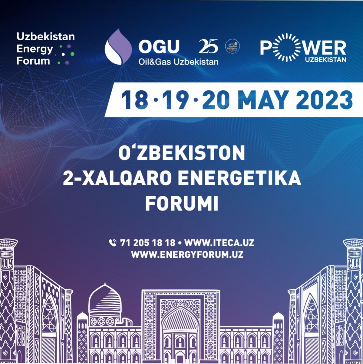 Energetika vazirligi: 2023-yil 18-20-may kunlari Toshkent shahrida O‘zbekiston Ikkinchi xalqaro energetika forumi bo‘lib o‘tadi